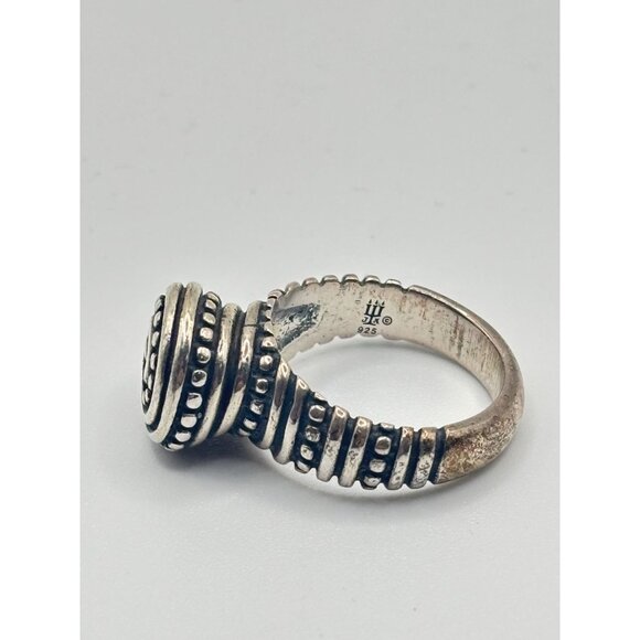 Vintage James Avery Tribal African Beaded Swirl Sterling Silver Ring - Picture 3 of 11